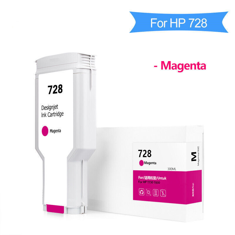 For HP 728 Compatible Ink Cartridge For HP Designjet T730 T830 Printer (4 color 130ML and 300ML available)