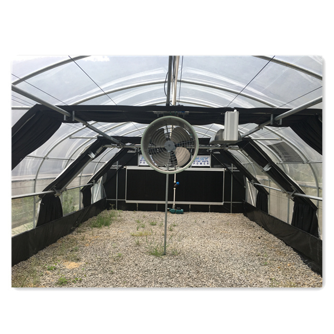 MAXPOWER equipment plants light deprivation rolling bench roof opening arm irrigation system glass greenhouse