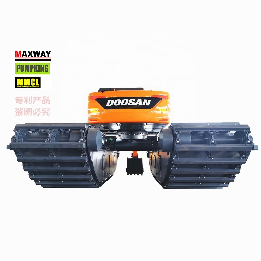 MAXWAY MMCL China High Quality Famous Brand Amphibious Excavator With Long Boom for Farm, Fish Pond, Piling, Deep Water, Marsh