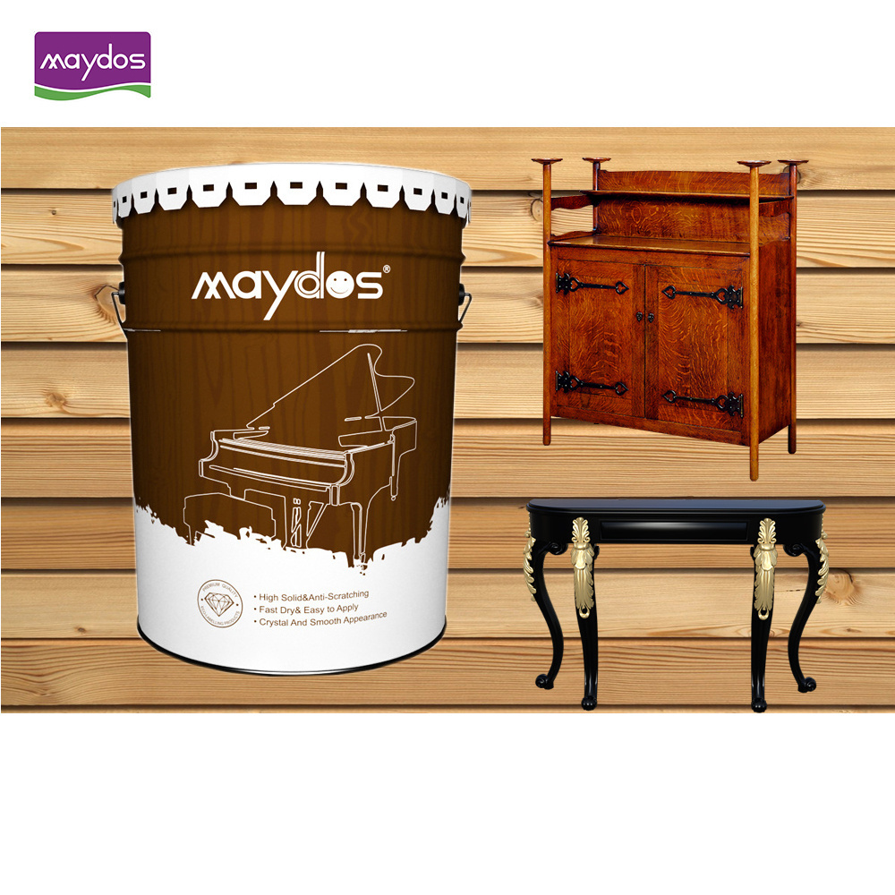 Factory Price NC Fast Dry Furniture Wood Paint Thinner Primer Crystal Clear Varnish Wood Finish Lacquer Wood Stain Paint