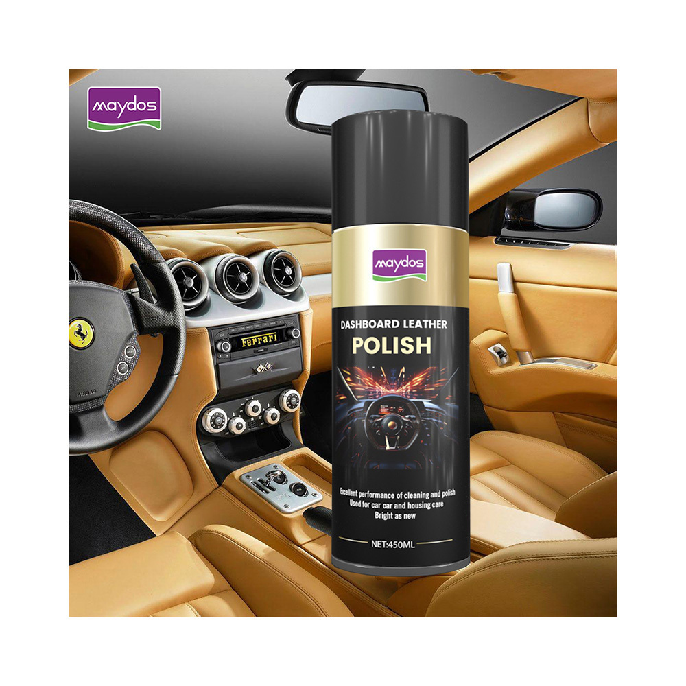 Manufacturer Price silicone car dashboard cleaner dashboard leather wax spray dashboard polish 450ml