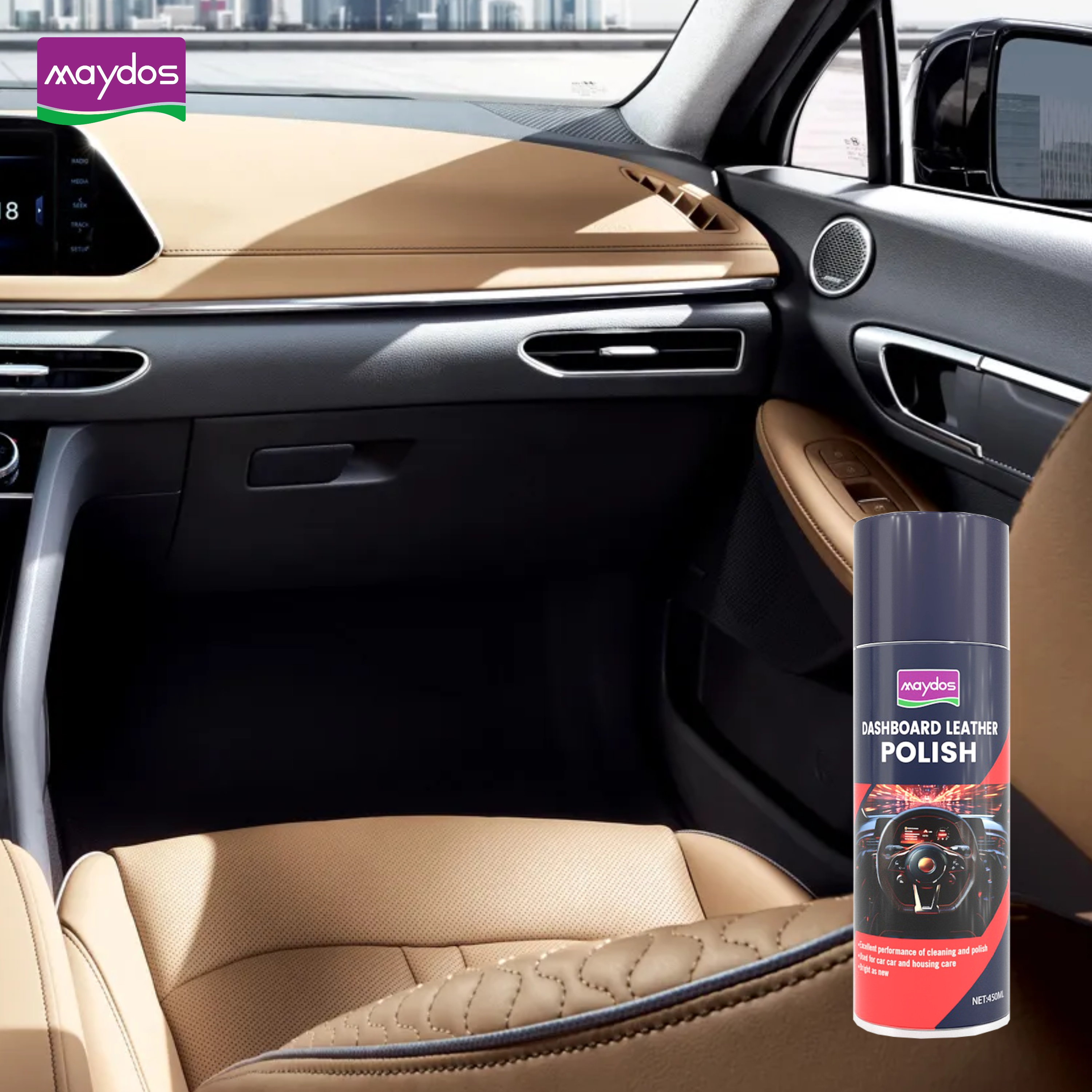 Maydos Car Interior Dashboard Leather Polish And Tire Wax