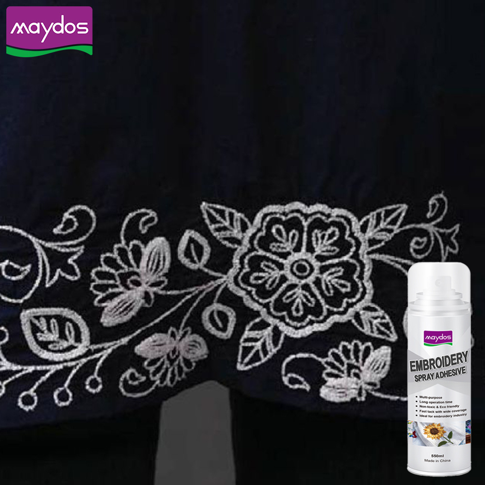 Maydos Embroidery Spray Adhesive Contact Nylon Fabric Adhesive For Garment