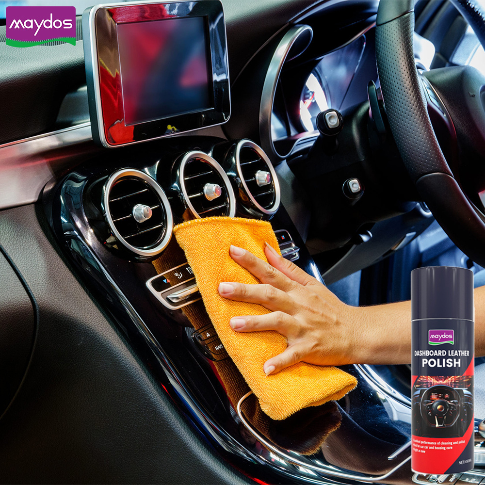 dashboard polish wax polish spray shine dashboard waterless leather car silicone protect wax spray