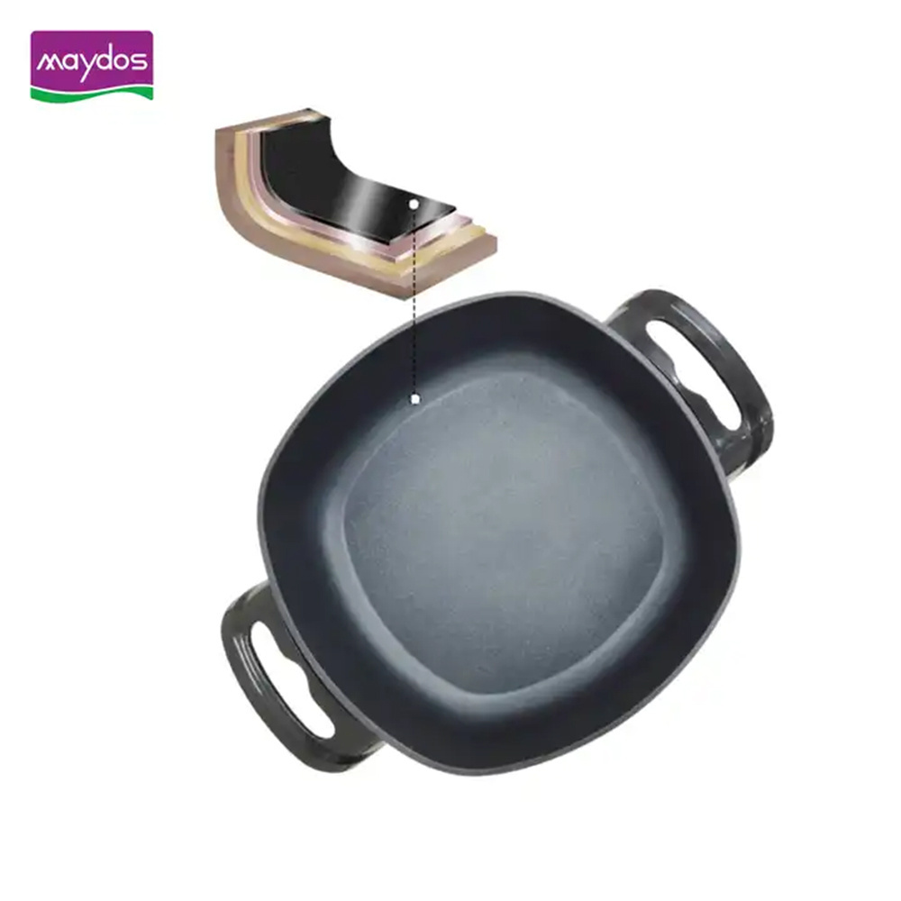 Maydos Non Stick Coating Kitchen Flat Nonstick Pot Frying Pan