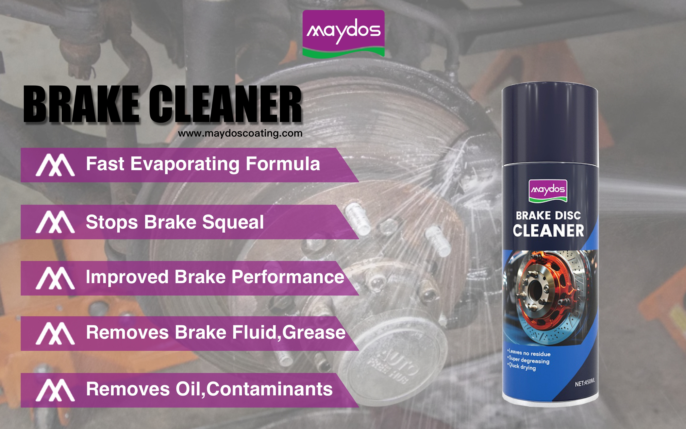 550ml Brake Parts Cleaner Strong Powerful Brake Parts Cleaner For clean and degrease linings Cleening