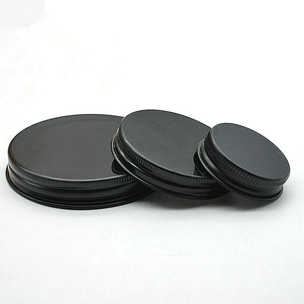 in bulk Stocked bottle caps 48-400 58-400 70-400 White Black Silver Gold Screw closures aluminum Metal Lid for Glass Jar