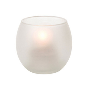 Best Selling 4oz Frost Clear Color Small Votive Rounded Glass Holder Glass Jar for Tea Light Candles