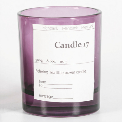 430ml 14oz Purple Violet Glass Candle Jars Empty Custom Candle Glass Container