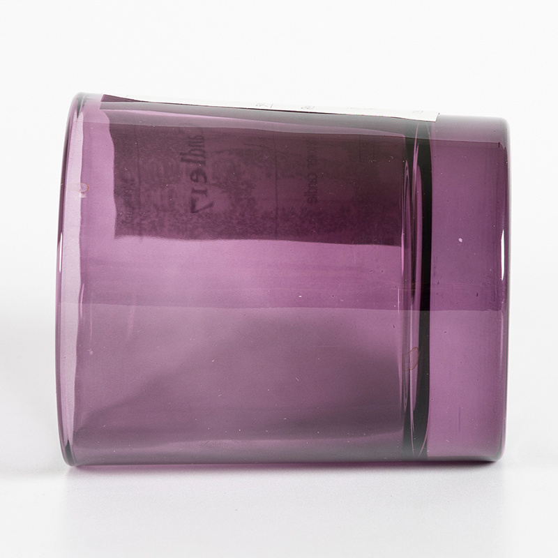 430ml 14oz Purple Violet Glass Candle Jars Empty Custom Candle Glass Container