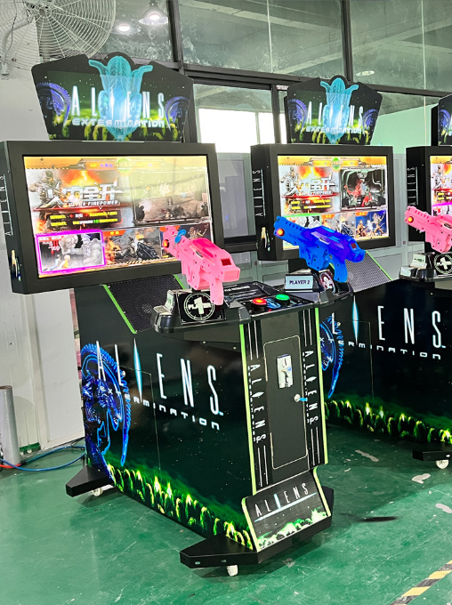 High Quality Exciting Simulator Coin Operated Kids Indoor Aliens Time Crisis 4 Arcade Shooting Game Machine