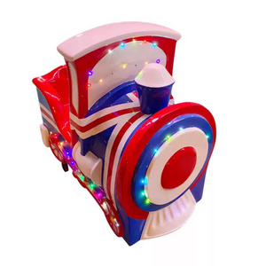 New Arrival 1 Seat Fiberglass Video Machine Coin Operated Kiddie Rides British Style Train