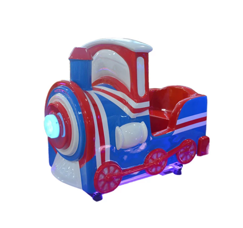 New Arrival 1 Seat Fiberglass Video Machine Coin Operated Kiddie Rides British Style Train