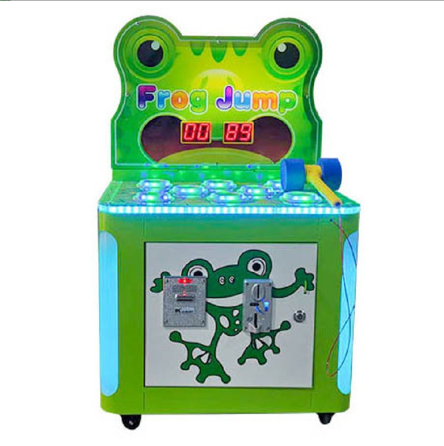 Cheap video game machine Kids play mole whacker Crazy Fight Frog Kids game machine coin-operated indoor arcade game