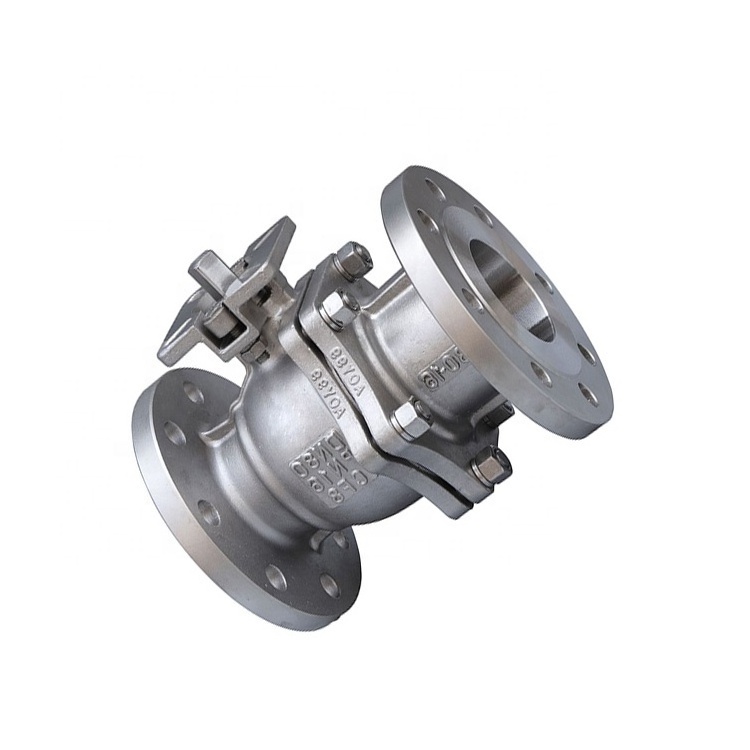 304/316 material DN15-DN200 stainless steel flange high platform2 way ball valve