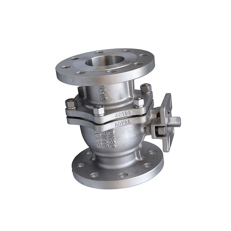 304/316 material DN15-DN200 stainless steel flange high platform2 way ball valve