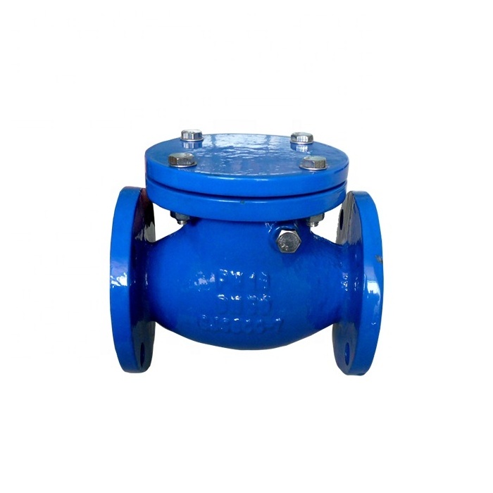 din standard ductile cast iron ggg50 di double flanged flexible swing check valve dn100 pn16