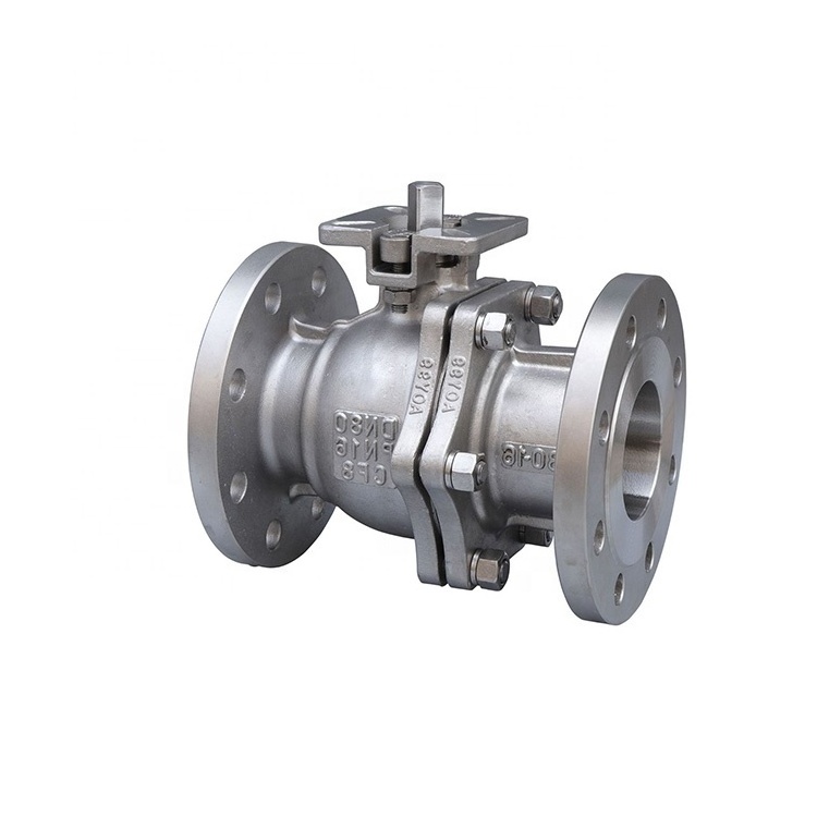 304/316 material DN15-DN200 stainless steel flange high platform2 way ball valve