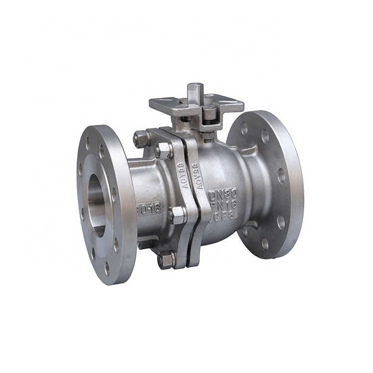 304/316 material DN15-DN200 stainless steel flange high platform2 way ball valve