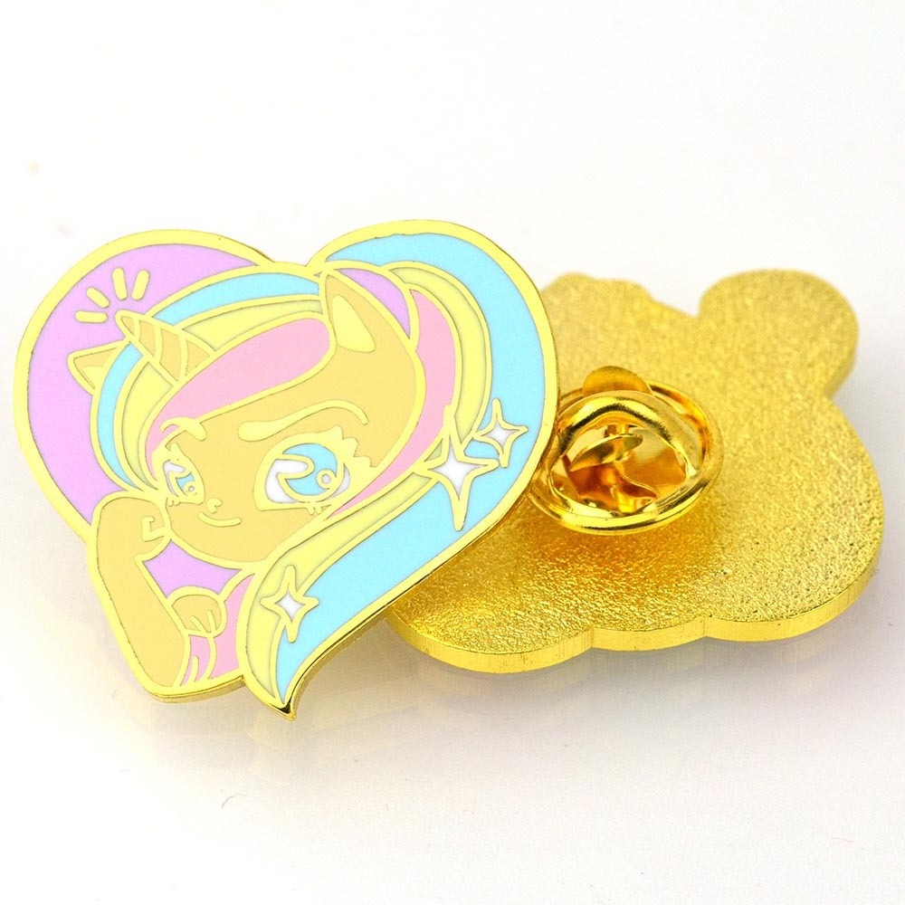 Cute Cartoon Enamel Pin Factory Wholesale Custom Cenamelpin With Backing Cards Metal Lapel Pin Hard Enamel Badge Without Moq