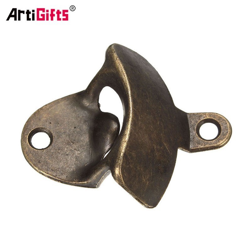 Crafts Manufacturer Cheap Custom Logo Stainless Steel Beer Bronze Openers Metal Wine Bottle Openers Wall Mounted Bottle Opener