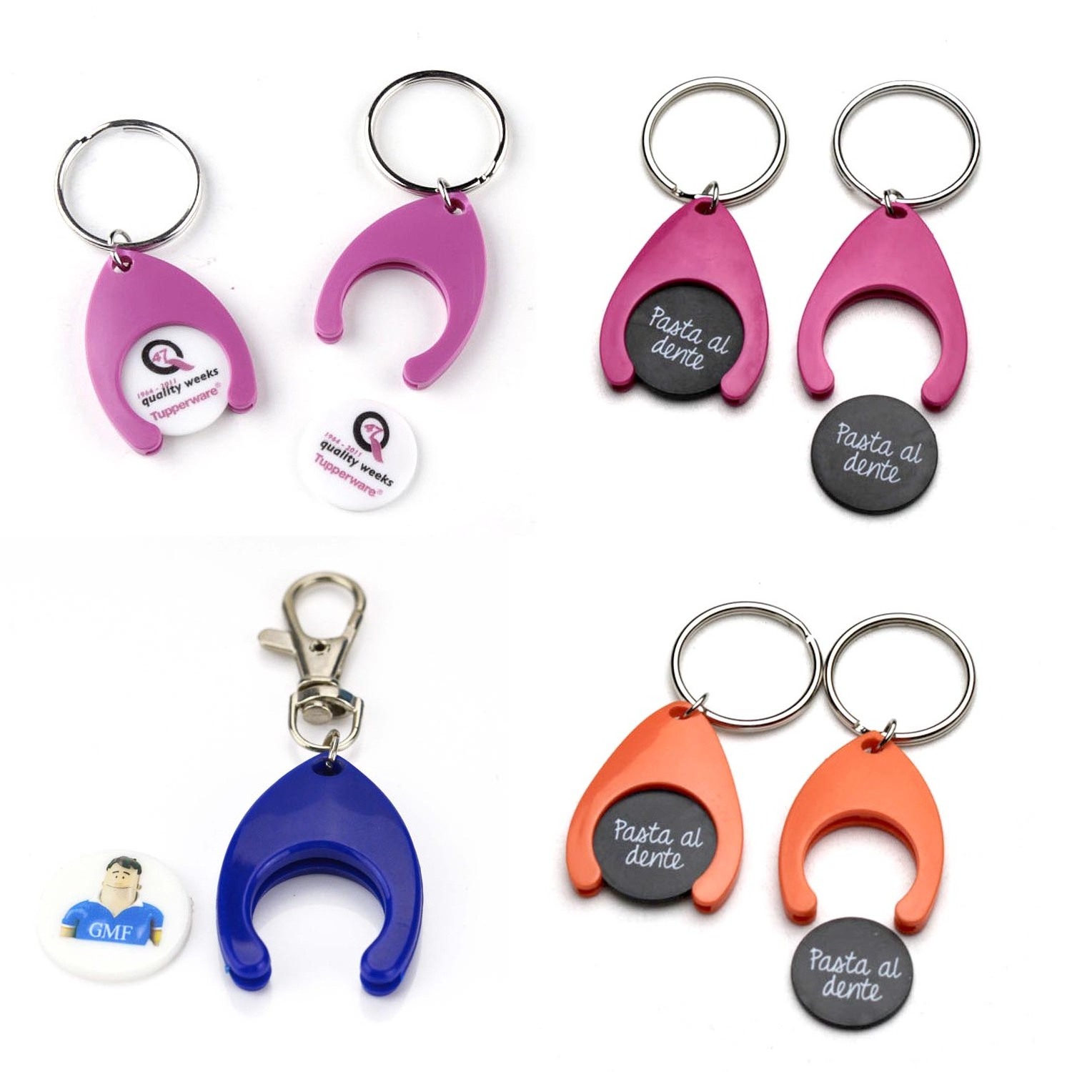 Artigifts Factory Direct Sale Supplier Cheap Key Ring Chain Trolley Coin Key Chains Shopping Cart Tokens Coin Holder Keychain