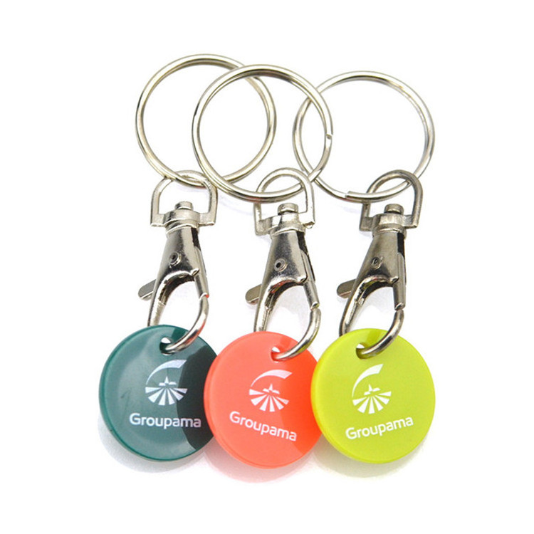 Artigifts Factory Direct Sale Supplier Cheap Key Ring Chain Trolley Coin Key Chains Shopping Cart Tokens Coin Holder Keychain