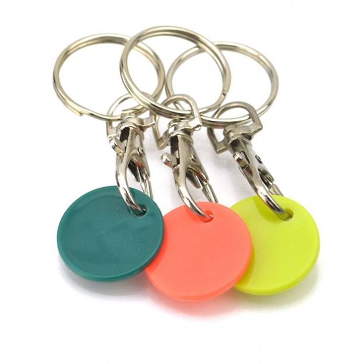 Artigifts Factory Direct Sale Supplier Cheap Key Ring Chain Trolley Coin Key Chains Shopping Cart Tokens Coin Holder Keychain