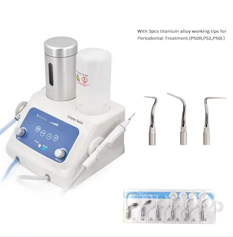 2 in 1 Dental Ultrasonic Scaler with Air Prophy Polisher Complex Dental Ultrasonic Scaler