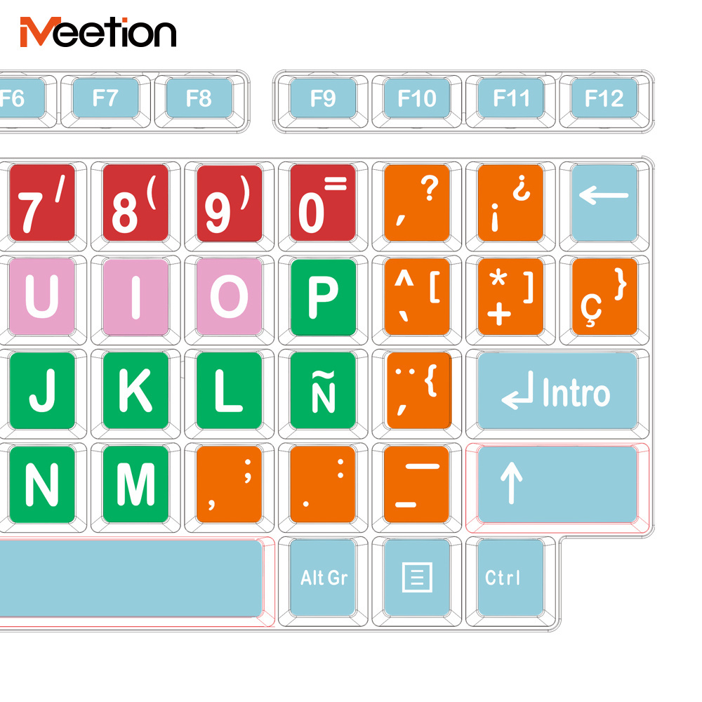 K800 Colourful Large Key PC Coloured Keyboard Color Children Kids Computer Keyboard for Kids