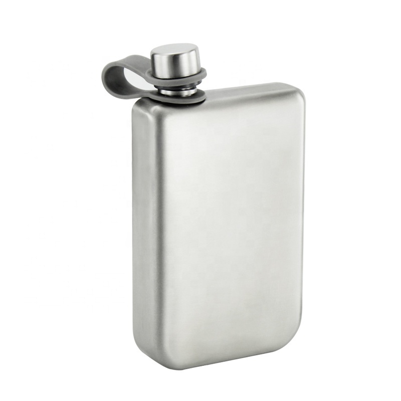 Portable Stainless Steel 8oz Whisky Hip Flask New Wine Bottle Square Flat Alcohol Hip Flask