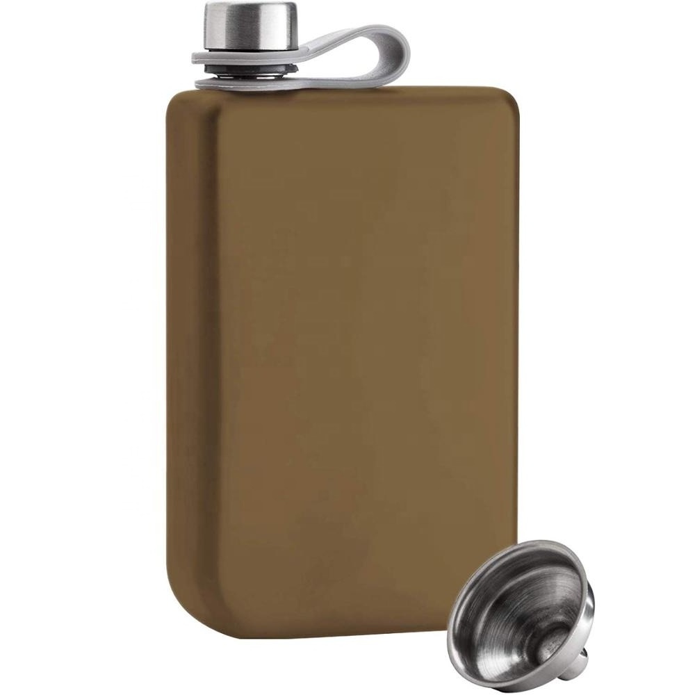 High Quality 8oz Special Square Stainless Steel Hip Flask