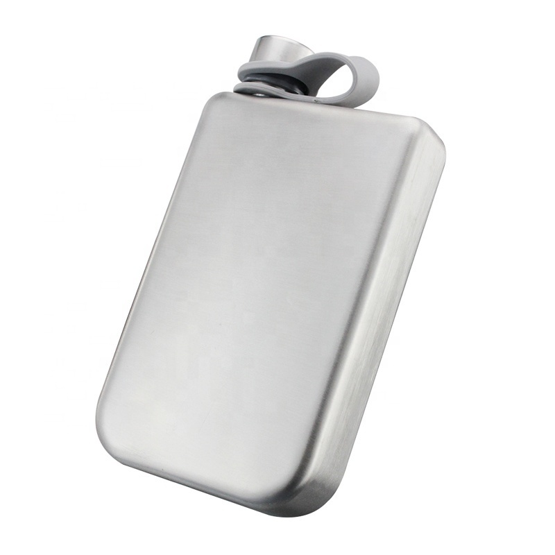 Portable Stainless Steel 8oz Whisky Hip Flask New Wine Bottle Square Flat Alcohol Hip Flask