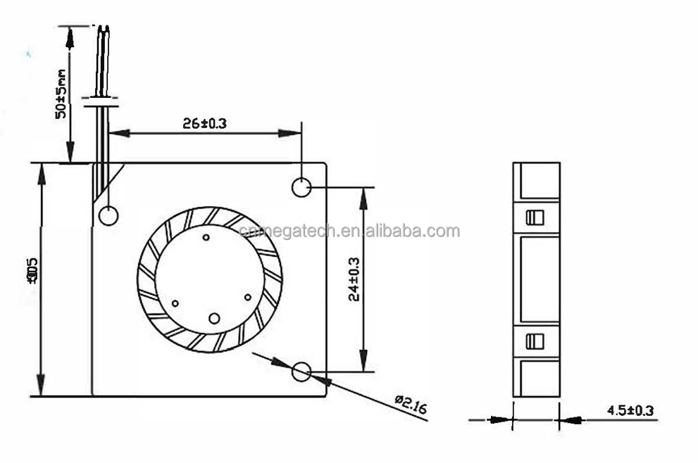 RFB3004H (High Speed PWM) 3004 blower 30x04mm miniature ultra-thin low noise fan