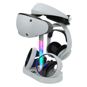 PG-P5V001 Indicator Light Dual Controller Charging Dock Station With RGB Light VR Headset Display Charger Stand for PS VR2