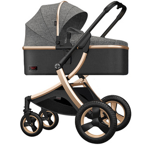 Hot Selling Aluminium Baby Stroller 3 in 1 Luxury Baby Trolley with Carry Cot