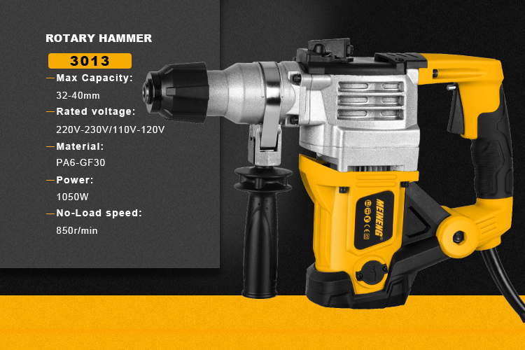 Power Hammer Drill 20V Portable Electric SDS Plus Cordless Breaker Demolition Jack Rotary Hammer with Lithium Battery