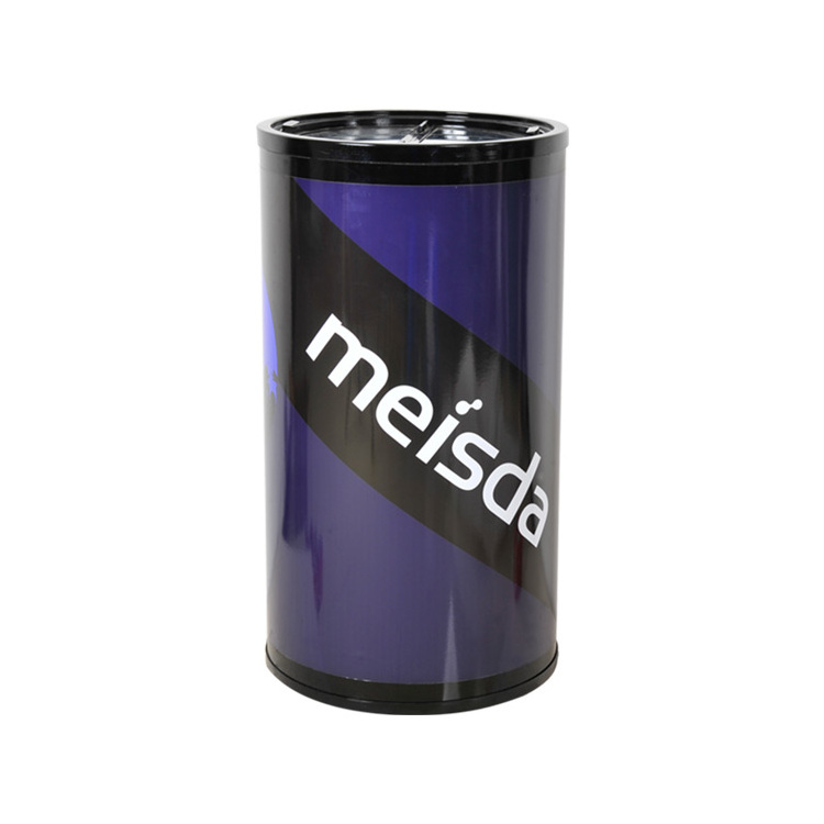 Meisda SC65Y 65L Single-Temperature Cooler round Barrel Energy Drinks Fridge with Glass Lid and Wheels