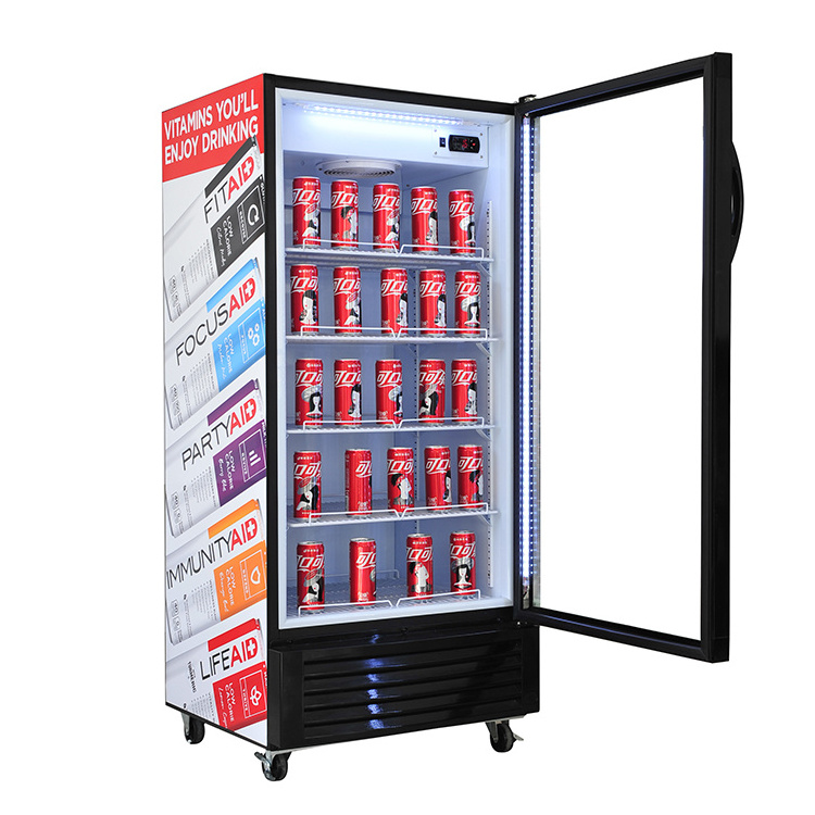 Meisda SC190L 190L upright soft drink beverage display cooler freezing showcase commercial fridge for sale