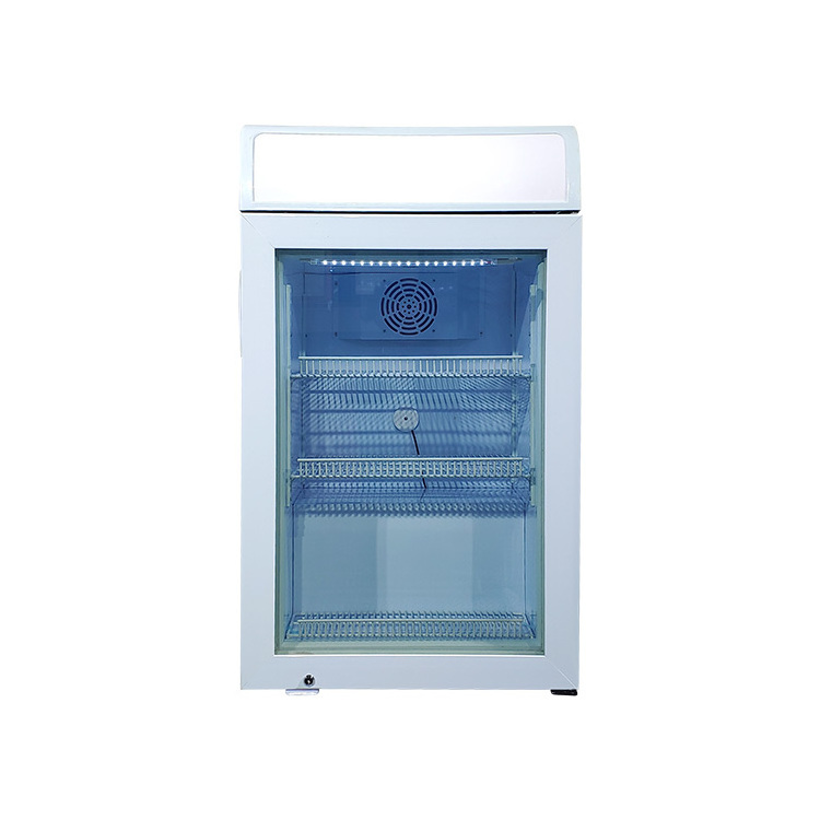 Meisda SD98B 98L commercial ice cream fridge glass door counter top freezer