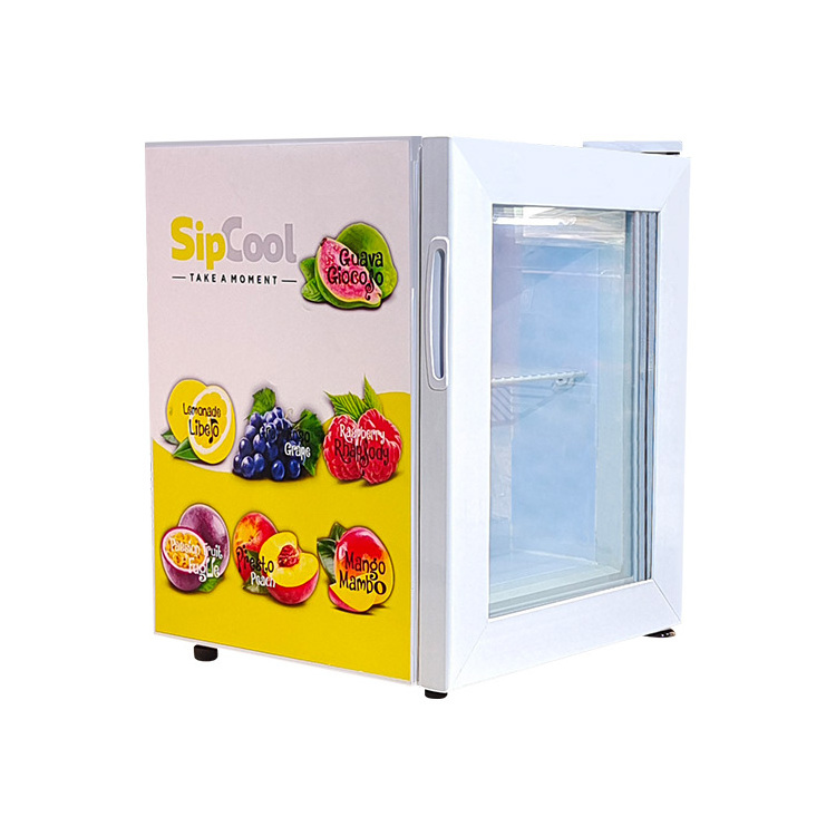 Meisda SD21 21L Red Color Ice Cream Small Freezer Mini Glass Door Ice Cream Display Freezer