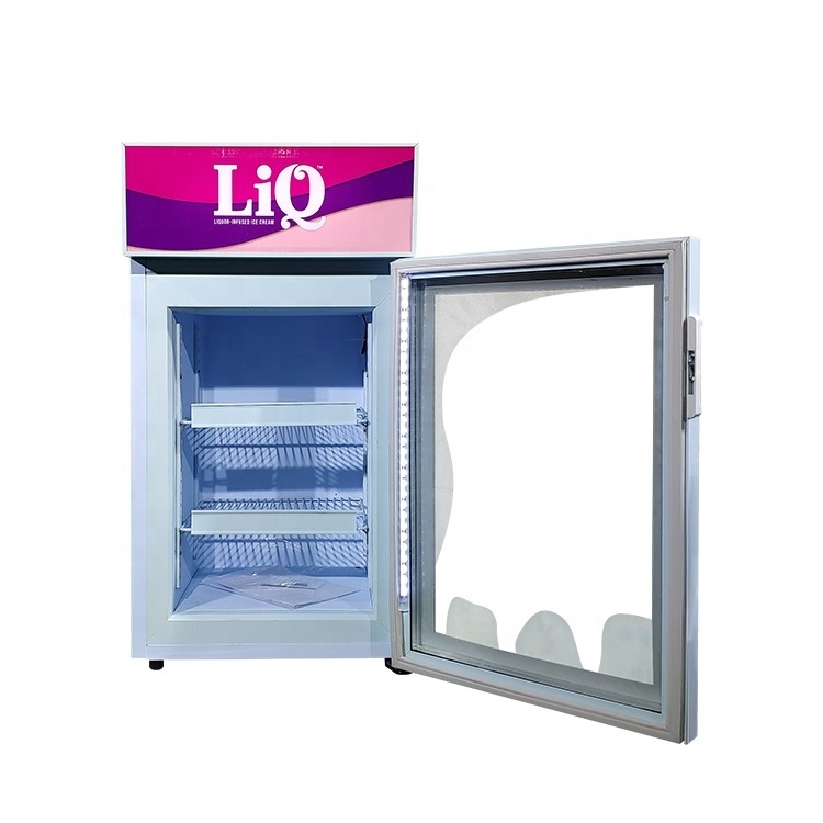 Meisda 50L Hot sale single glass door counter top display ice cream freezer