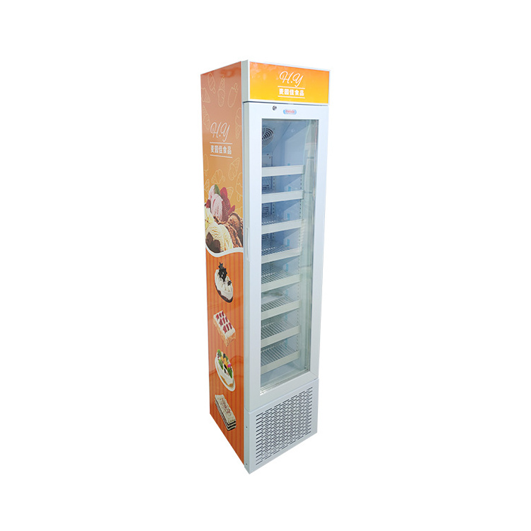 Meisda Hot sale SD105B glass door vertical ice cream frozen food display commercial freezer for supermarket