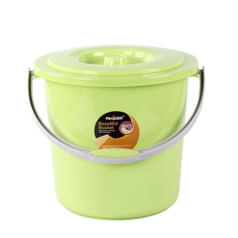 Multi Color Portable 13L 16L 19L Pail Handle Water Plastic Bucket with Lid