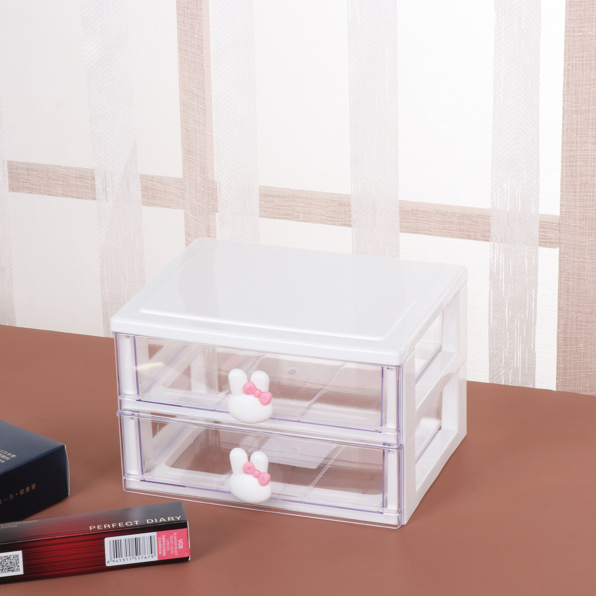 Multifunctional Plastic Cute Portable Desktop Mini Kids Storage Drawer Box Tabletop Storage Drawers Desk Organizer