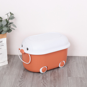 Wholesale Living Plastic Storage And Organization Box Children's Plastic Toy Storage Box With Wheels Storage Chest