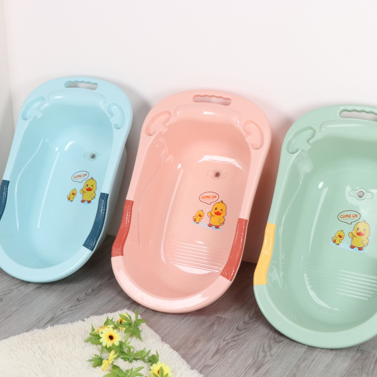 Wholesale Plastic Babies Durable Newborn  Baby Bath Tub Toddler Infant Bathroom Tub Baby Spa Bathtub