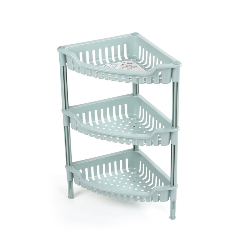 High quality Colorful Plastic Kitchen PP 2 tiers Rack plastic storage shelf