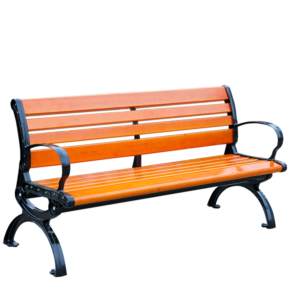 Custom colors metal Wooden park long bench chair outdoor garden outdoor wooden stainless steel bench