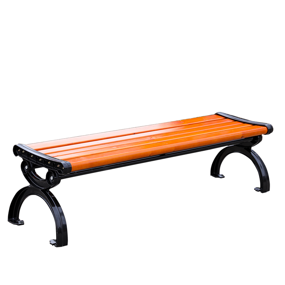 Custom colors metal Wooden park long bench chair outdoor garden outdoor wooden stainless steel bench